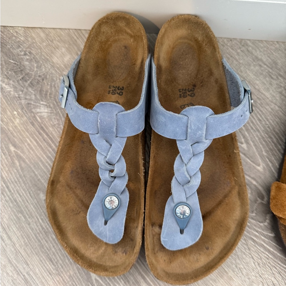 Birkenstock Women's Braided Sandals in Light Blue